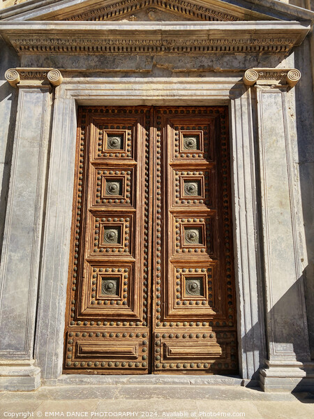 Doorway to Charles V Palace in the Alhambra Palace, Granada Picture Board by EMMA DANCE PHOTOGRAPHY