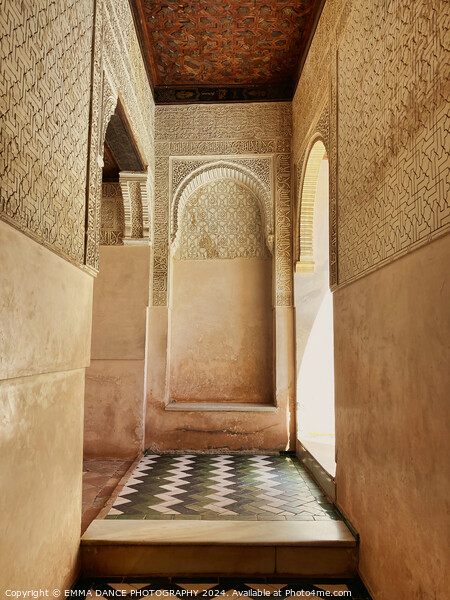 The Architecture of the Alhambra Palace, Granada, Spain Picture Board by EMMA DANCE PHOTOGRAPHY