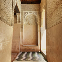 Buy canvas prints of The Architecture of the Alhambra Palace, Granada, Spain by EMMA DANCE PHOTOGRAPHY