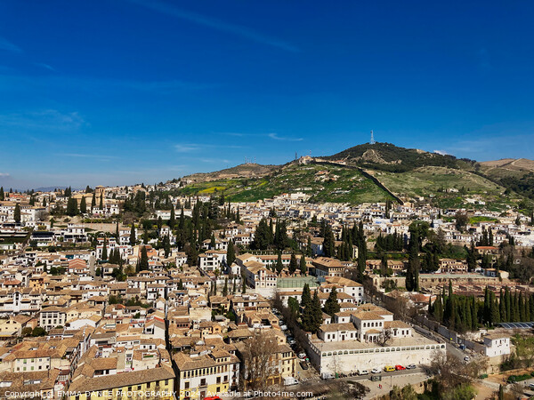 Views of Sacromonte from The Alhambra Palace, Granada, Spain Picture Board by EMMA DANCE PHOTOGRAPHY