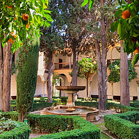Buy canvas prints of Daraxa's Garden, The Alhambra Palace, Granada, Spain by EMMA DANCE PHOTOGRAPHY