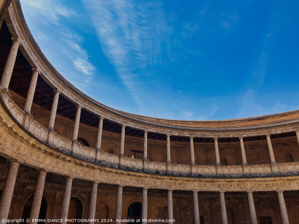 The Charles V Palace in the Alhambra Palace, Granada, Spain Picture Board by EMMA DANCE PHOTOGRAPHY