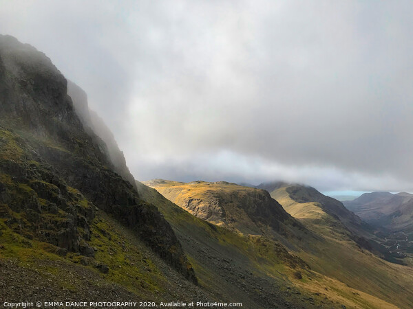 Descent from Great Gable, Lake District Picture Board by EMMA DANCE PHOTOGRAPHY