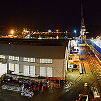 Buy canvas prints of Falmouth Docks at night by Paul Cooper