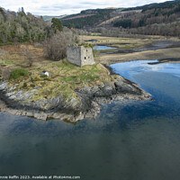 Buy canvas prints of Old Lachlan Castle From The Air by Ronnie Reffin