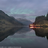Buy canvas prints of Loch Eck Aurora With Traveller by Ronnie Reffin
