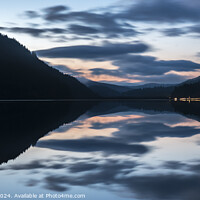 Buy canvas prints of North Loch Eck At Blue Hour by Ronnie Reffin
