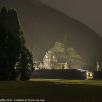 Buy canvas prints of Benmore Stables In the Dark And Rain by Ronnie Reffin