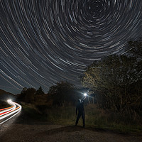 Buy canvas prints of Whistlefield Hill Star Trail by Ronnie Reffin
