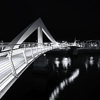 Buy canvas prints of Squiggly Bridge At Night by Ronnie Reffin
