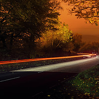 Buy canvas prints of Autumn Night Drive by Ronnie Reffin