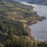 Buy canvas prints of Loch Eck From Above by Ronnie Reffin