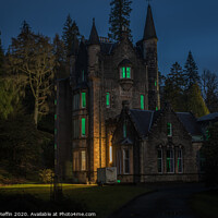 Buy canvas prints of Benmore House At Night by Ronnie Reffin