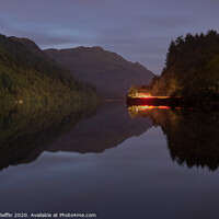 Buy canvas prints of Loch Eck In The Blue Hour by Ronnie Reffin