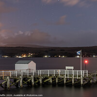 Buy canvas prints of Blairmore Pier At Night by Ronnie Reffin