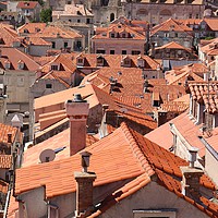 Buy canvas prints of Rooftops of Dubrobnik Old Town by Andrew Reece