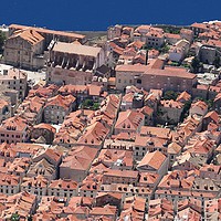 Buy canvas prints of Old Dubrovnik town from above by Andrew Reece
