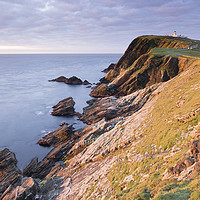 Buy canvas prints of Sumburgh Head shetland at sunrise by David Moore