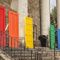 Buy canvas prints of Rainbow Doors by Jan Gregory