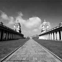 Buy canvas prints of Greenwich University, Black and White by Karen Martin