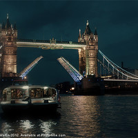 Buy canvas prints of Tower Bridge and River Boat by Karen Martin