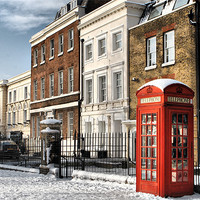 Buy canvas prints of High Road Telephone Box by Karen Martin