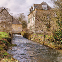 Buy canvas prints of Mill Race at Burford by Karen Martin