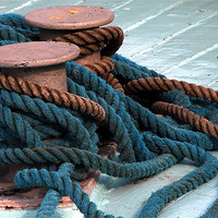 Buy canvas prints of ROPES ON THE BOAT by Ray Bacon LRPS CPAGB