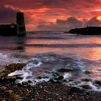 Buy canvas prints of Dunure Harbour by John Boyle