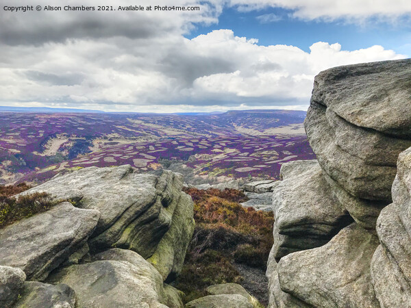 Derwent Edge View Picture Board by Alison Chambers