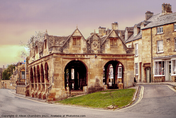 Chipping Campden Market Hall Picture Board by Alison Chambers