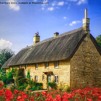 Buy canvas prints of Poppy Field Cottage by Alison Chambers
