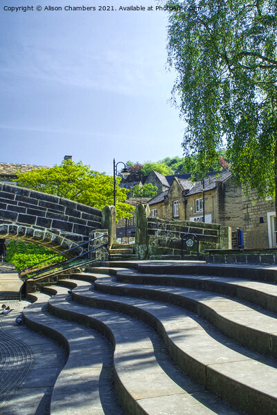 Wavy Steps at Hebden Bridge  Picture Board by Alison Chambers