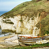 Buy canvas prints of Flamborough North Landing, Yorkshire Coast by Alison Chambers