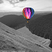 Buy canvas prints of Hot Air Balloon of the High Peak by Alison Chambers
