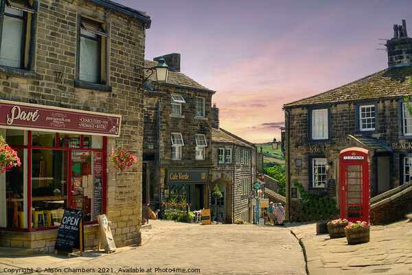 Haworth Main Street Picture Board by Alison Chambers