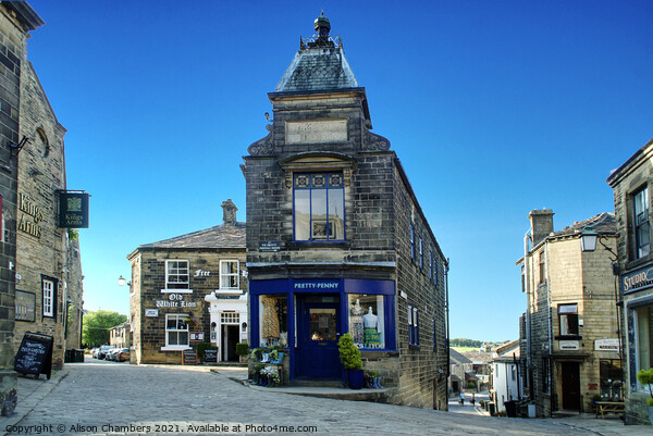 Yorkshire Penny Bank Haworth  Picture Board by Alison Chambers