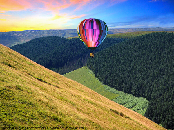 High Peak Hot Air Balloon  Picture Board by Alison Chambers