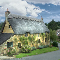 Buy canvas prints of Pretty Thatched Cottage by Alison Chambers