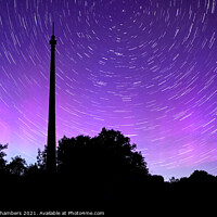 Buy canvas prints of Emley Moor Mast Star Trail by Alison Chambers