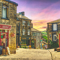 Buy canvas prints of Haworth Illustration Effect by Alison Chambers