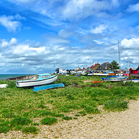 Buy canvas prints of Whitstable Beach Front by Alison Chambers