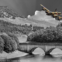 Buy canvas prints of Ladybower Lancaster Bomber by Alison Chambers