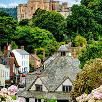 Buy canvas prints of Dunster Village Scene by Alison Chambers