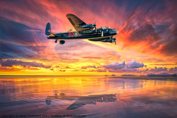 Lancaster Bomber  Picture Board by Alison Chambers