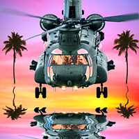Buy canvas prints of Chinook Tropical Ops by Alison Chambers