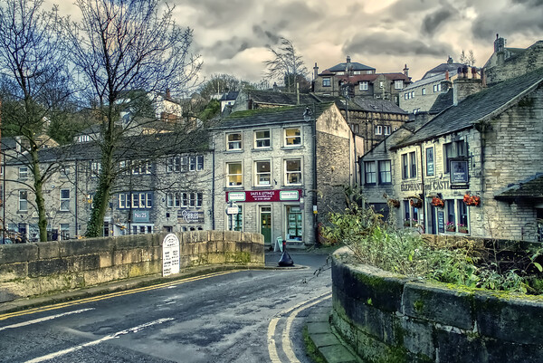 Hollowgate Bridge Holmfirth Picture Board by Alison Chambers