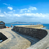 Buy canvas prints of Lyme Regis The Cobb by Alison Chambers