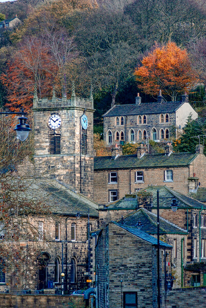 Autumn In Holmfirth Picture Board by Alison Chambers