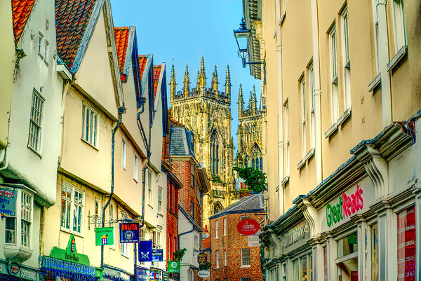 York Minster From Low Petergate Picture Board by Alison Chambers